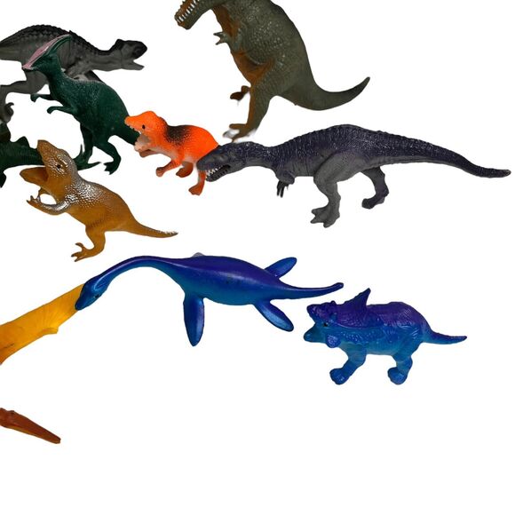 Dinosaur Figure Toy Mix Lot Of 16 Hard Plastic PVC 3”-5” Jurassic Play Dinosaurs - Picture 5 of 10